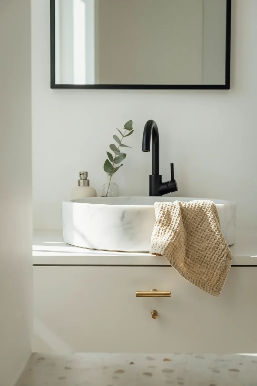 black bathroom decor ideas - Start With Matte Black Fixtures