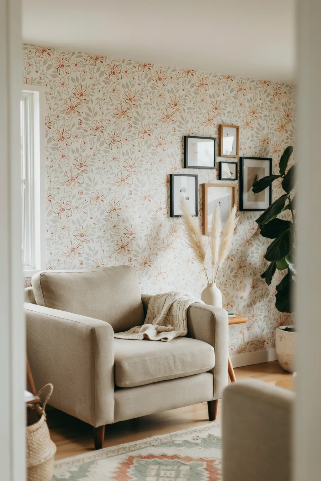 Tone-on-Tone Florals for Rooms That Already Have a Lot Going On