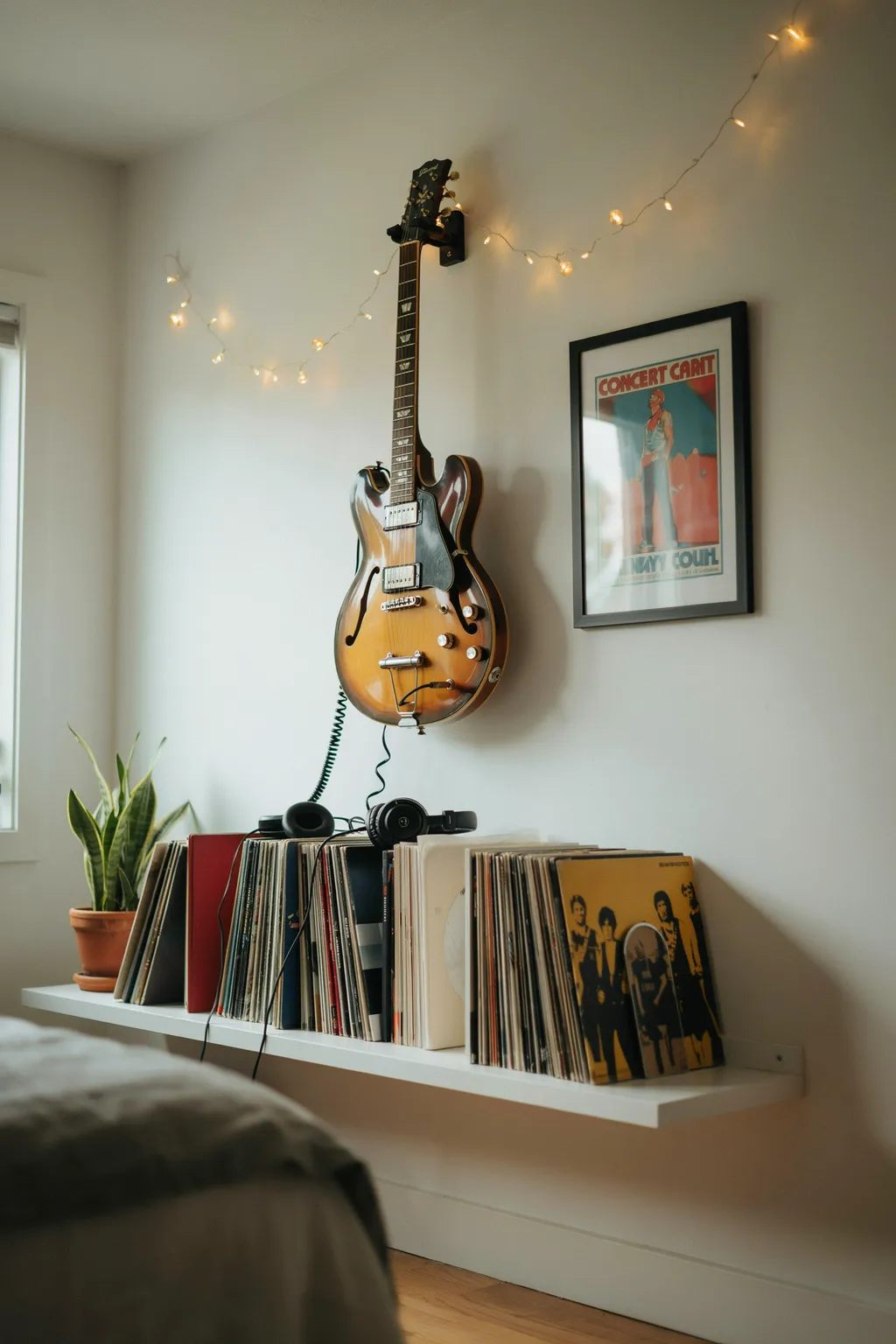 Turn the Music Into Wall Decor: Vinyl, Guitars, and Setlists