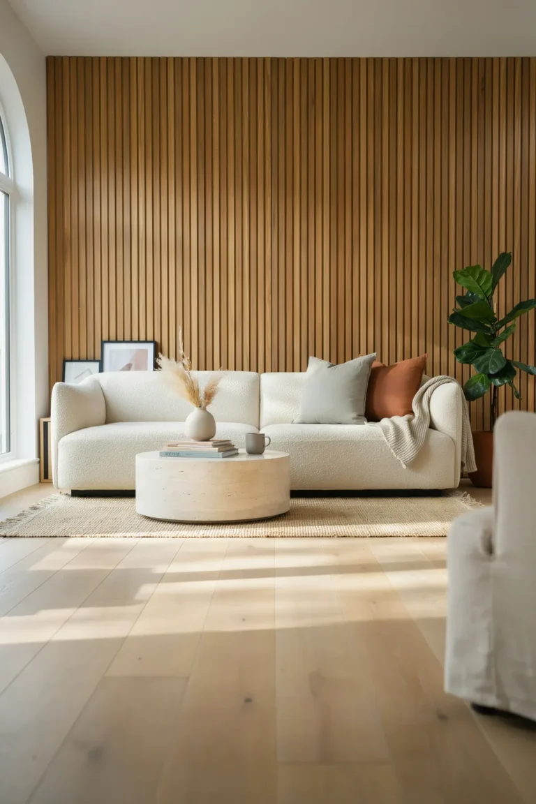 Vertical Slats for a Clean Modern Wall