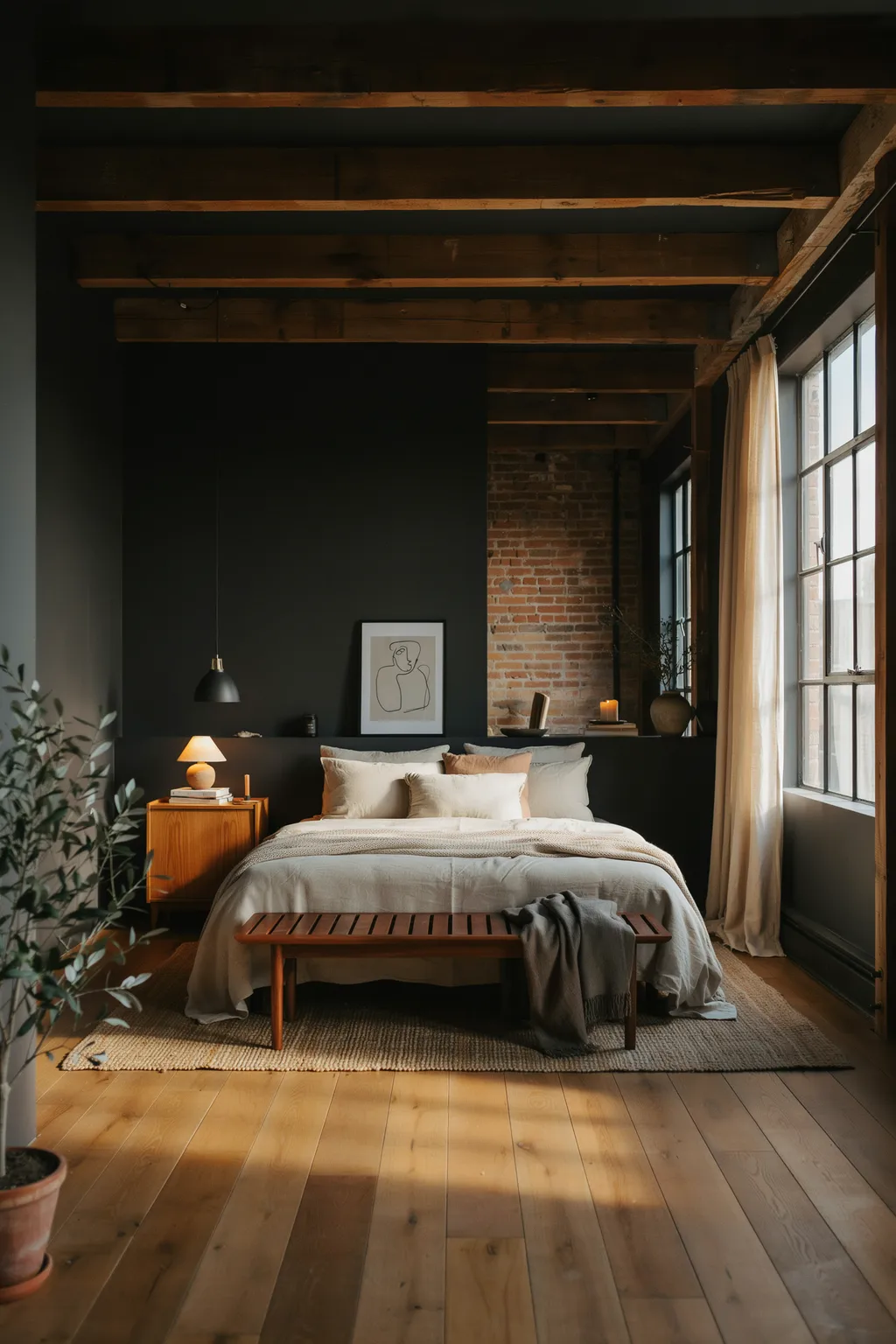 Warm Black Up With Oak and Walnut