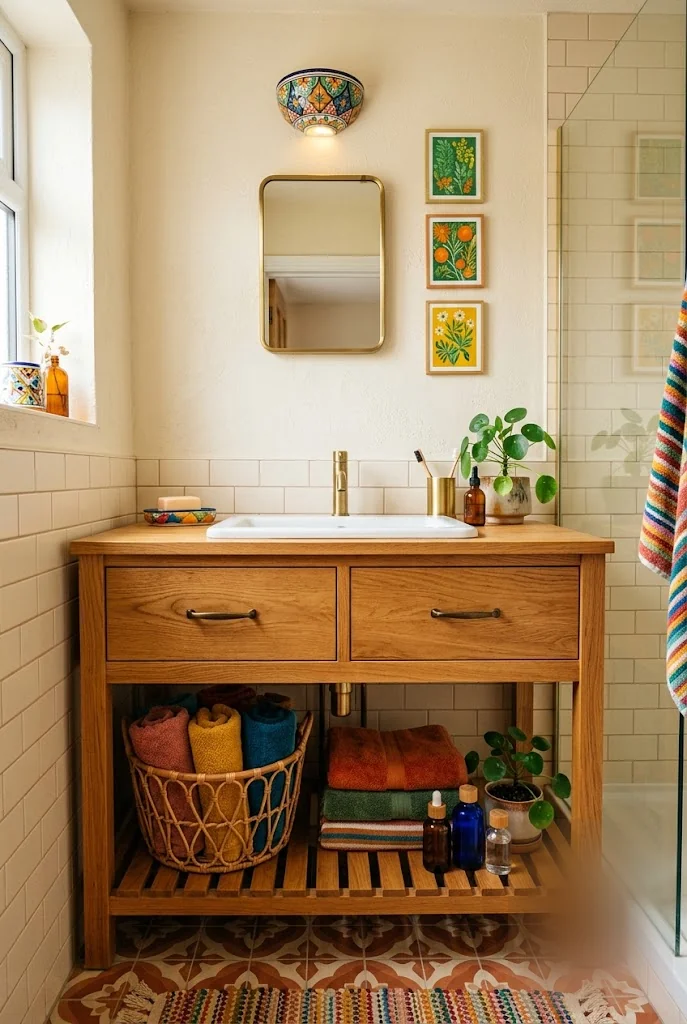 Furniture Style Vanity Open Shelf