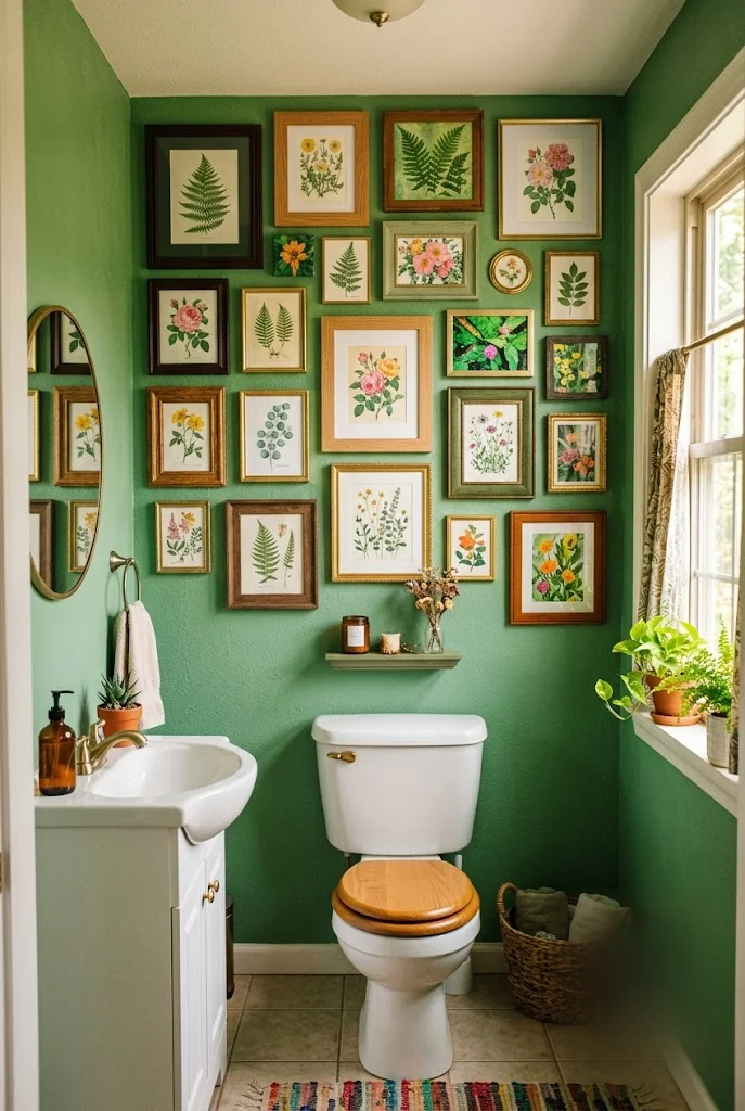 DIY Gallery Wall Above a Bathroom Vanity