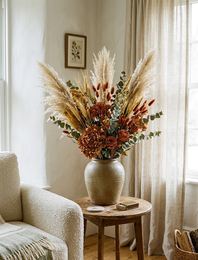 Dried Botanical Arrangement Idea