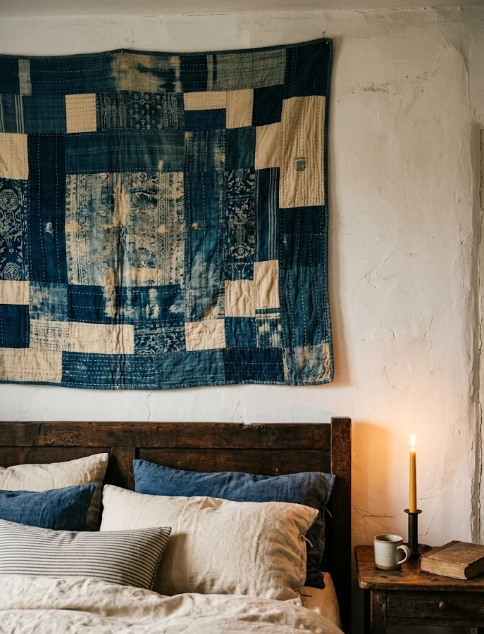 Antique Quilt Hung as Wall Art
