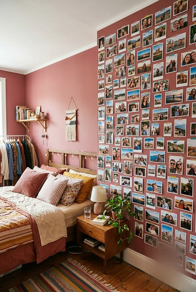Washi Tape Photo Wall Idea