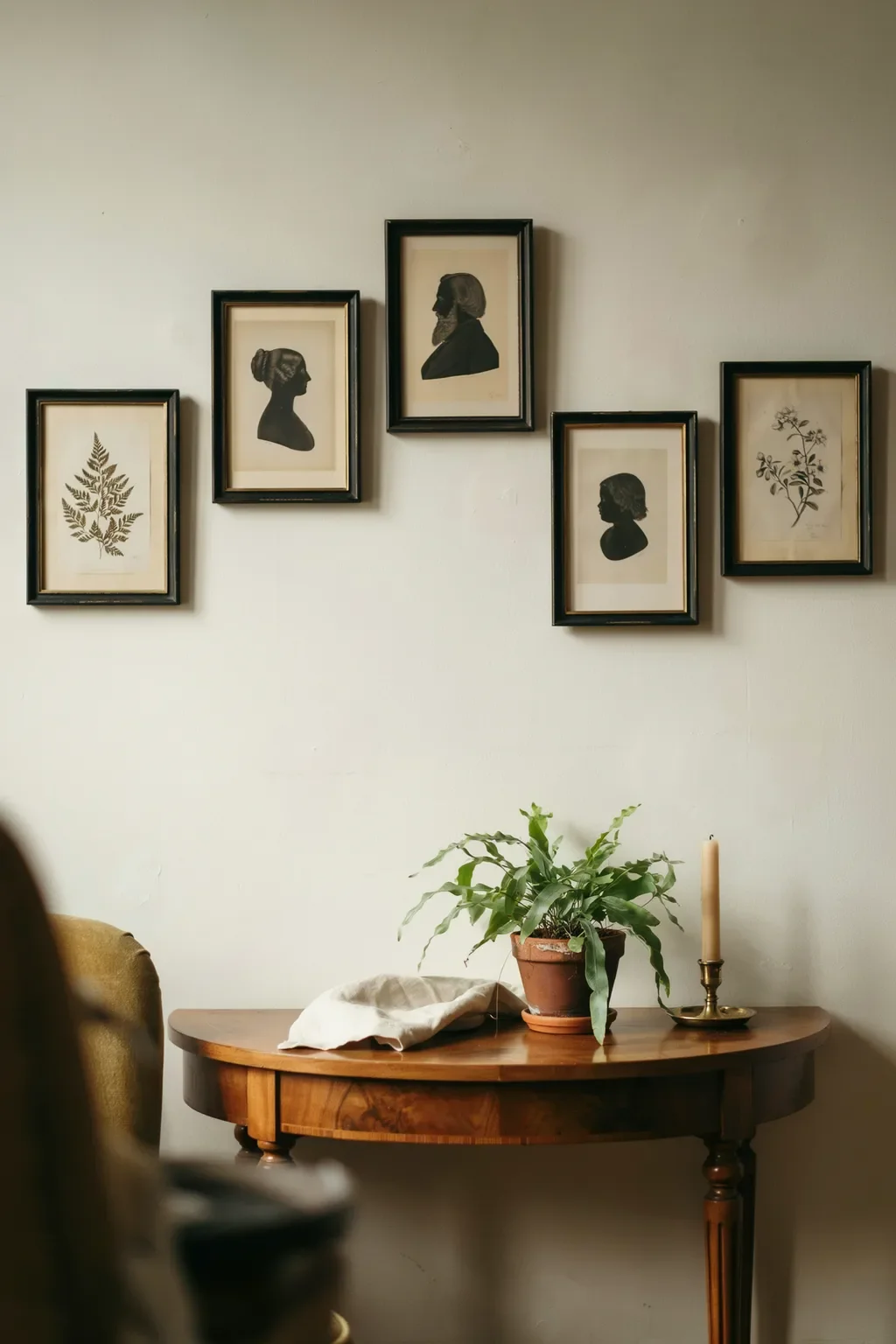 Victorian Silhouette Portrait Gallery Wall