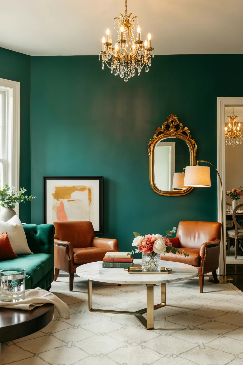 Emerald Green for a Glamorous Statement Room