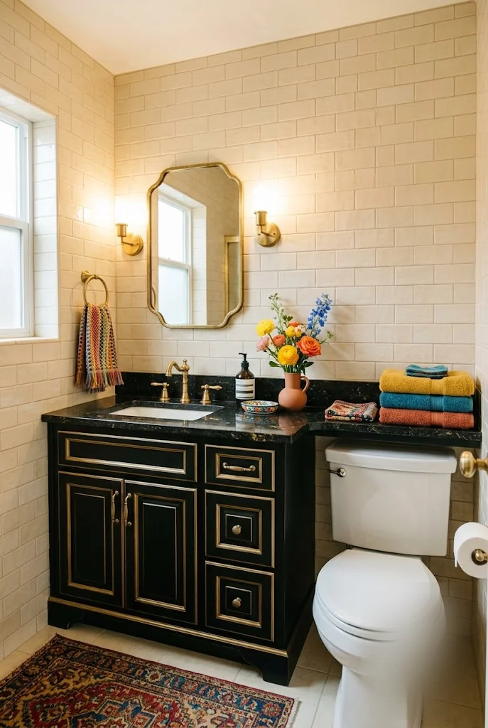 Vanity Over Toilet Tank Storage Idea