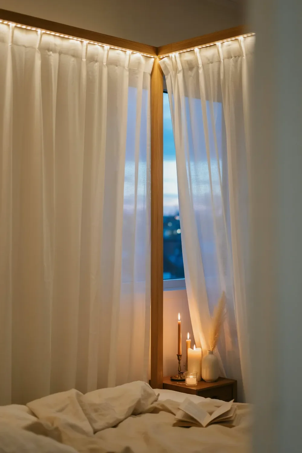 Glow-Lit Canopy Bedroom Idea with Hidden LED Lights