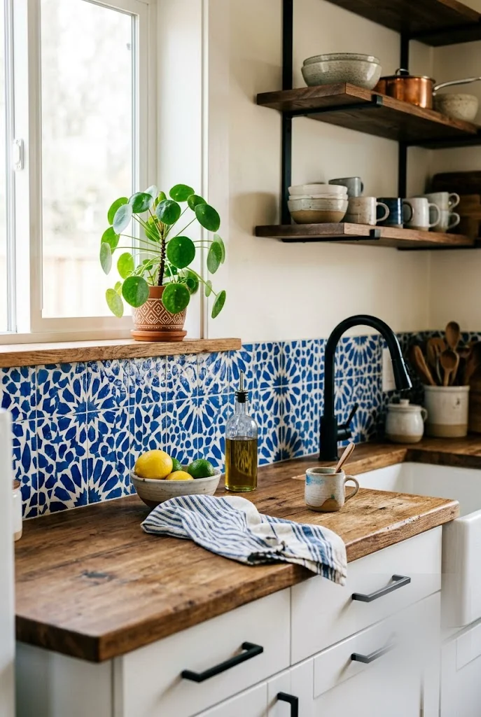 Moroccan Tile Budget Kitchen Makeover