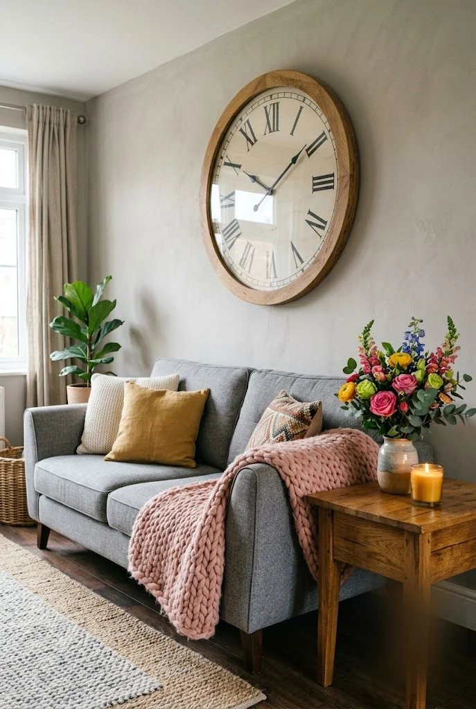 One Statement Piece for a Grey Living Room Wall