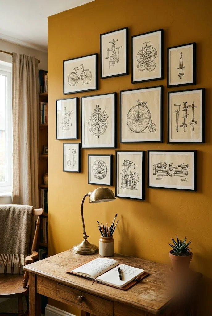 Technical Line Drawing Gallery Wall