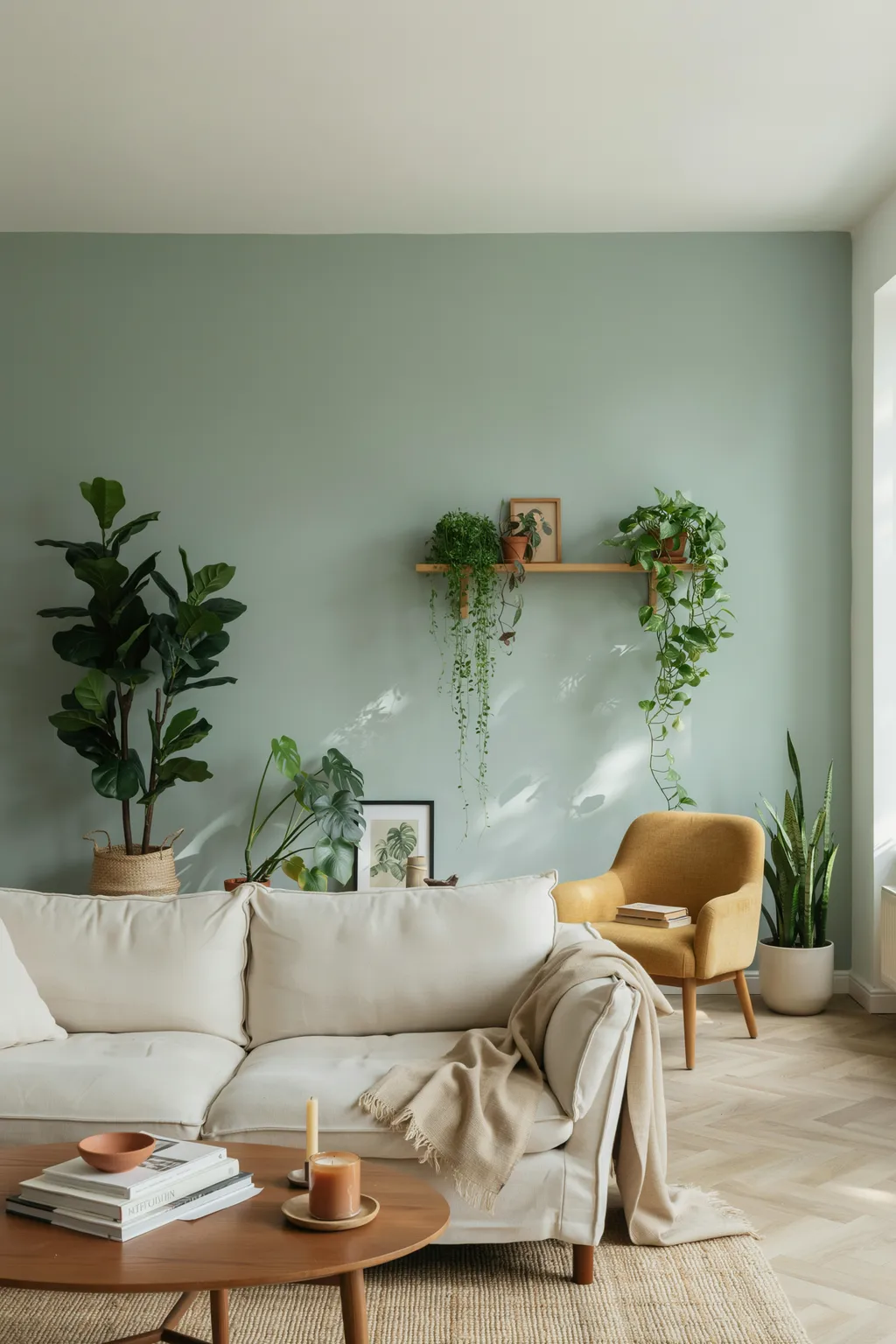 Layering Green Walls With Real Houseplants