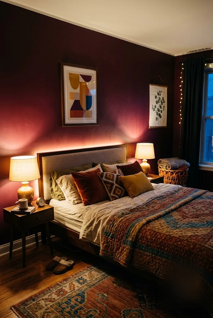 Warm Evening Bedroom Lighting
