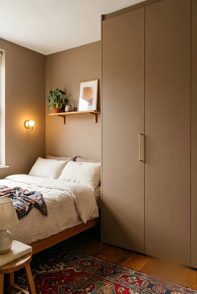 Wardrobe Painted to Match the Wall