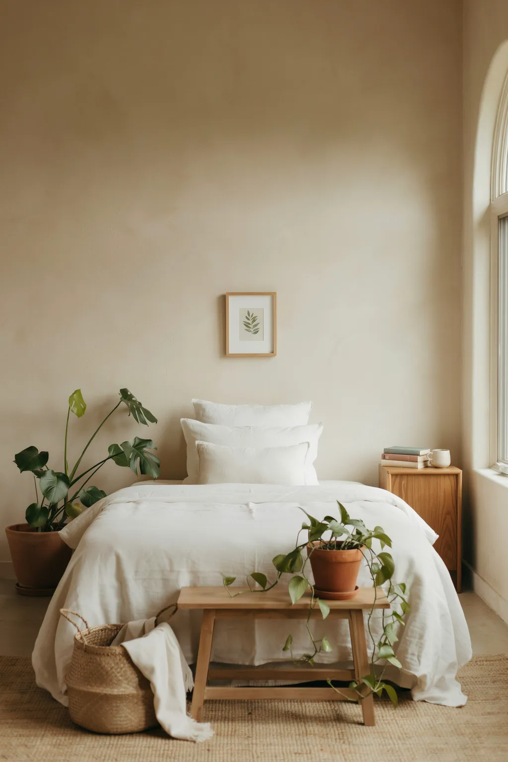 Build the Palette From Sand, White, and One Green