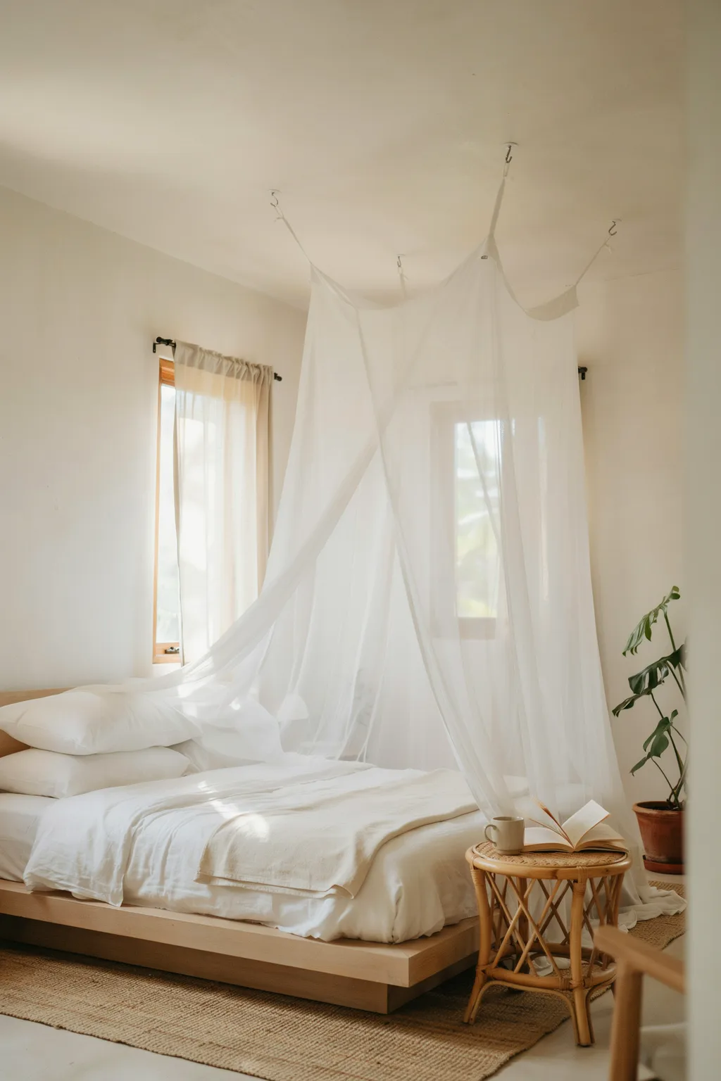 Drape the Canopy From the Ceiling, Not the Bed Frame
