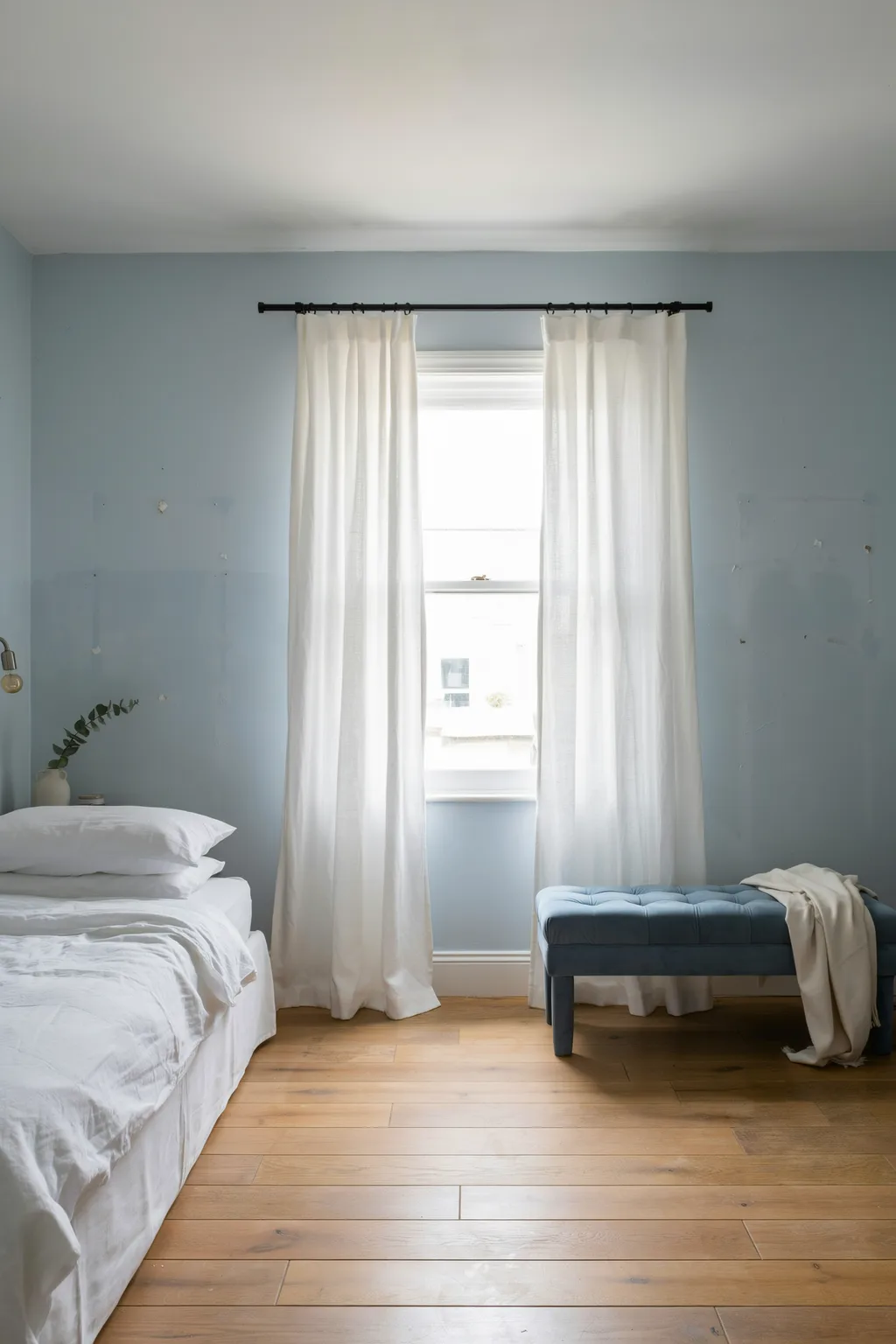 Hang Curtains High and Wide, and Keep Them the Wall Color