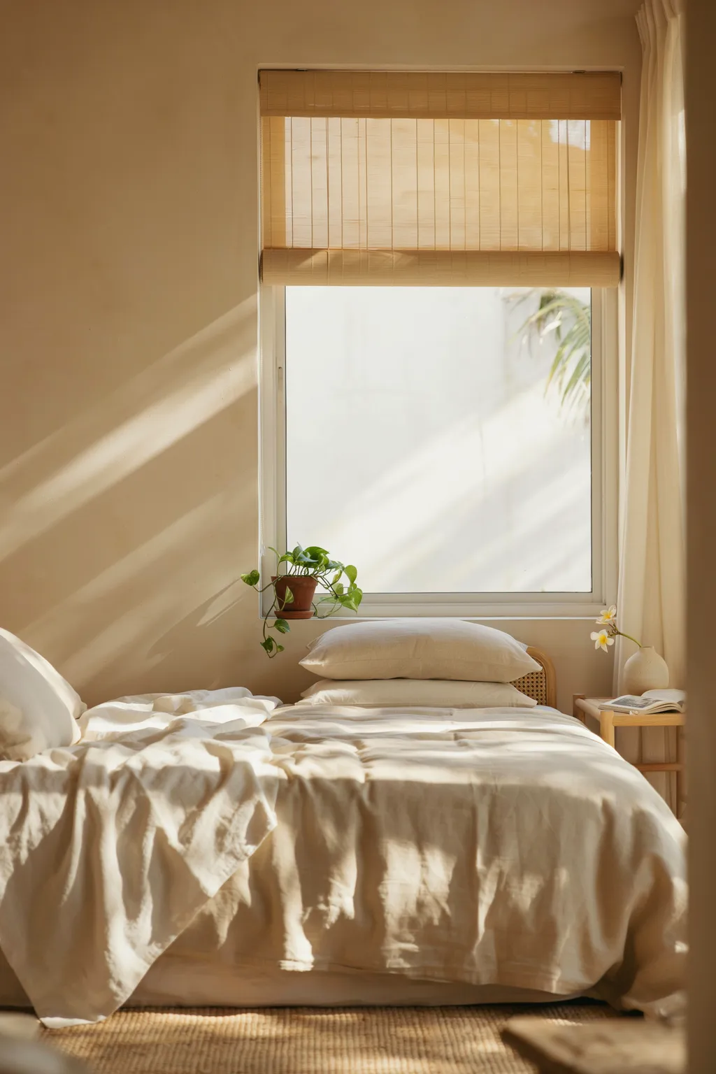 Trade Heavy Curtains for Louvered Shutters or Bamboo Shades