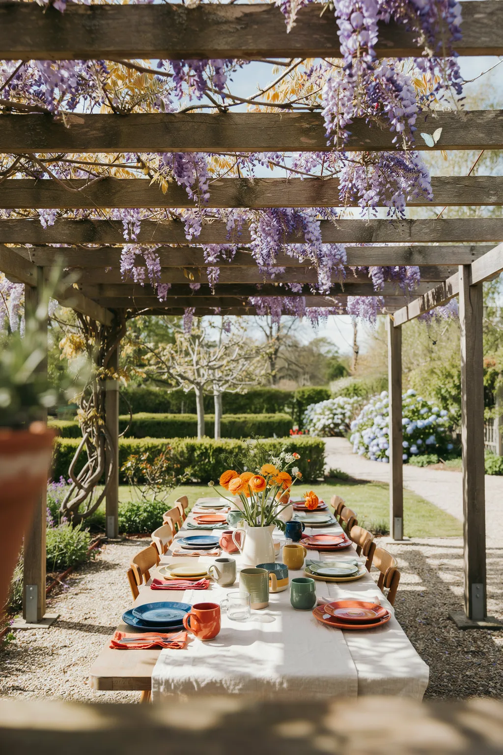 Size the Pergola to the Table It Is Sheltering