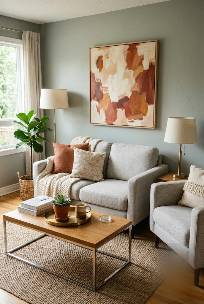 Minimal Grey Living Room That Isn't Empty