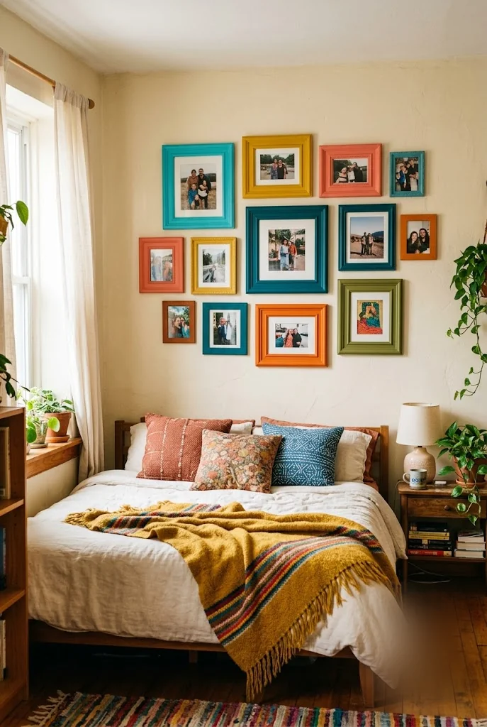 Color-Block Painted Frames Gallery Wall Idea