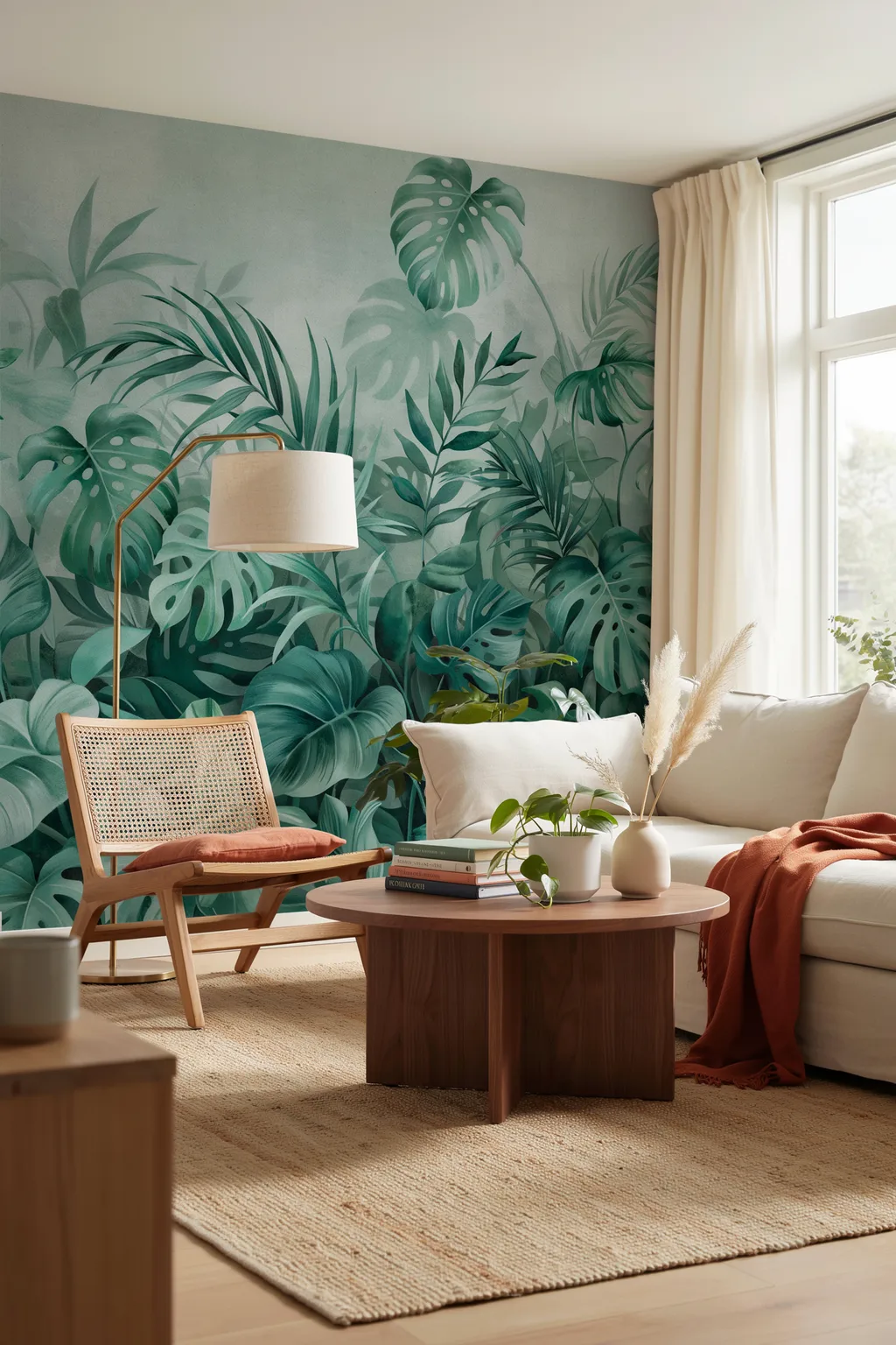 Textured Botanical Wallpaper for Instant Depth