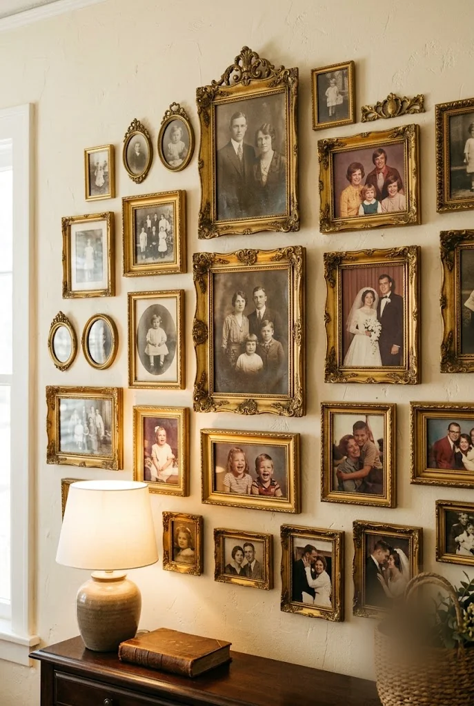 Vintage Gold Frame Gallery Wall