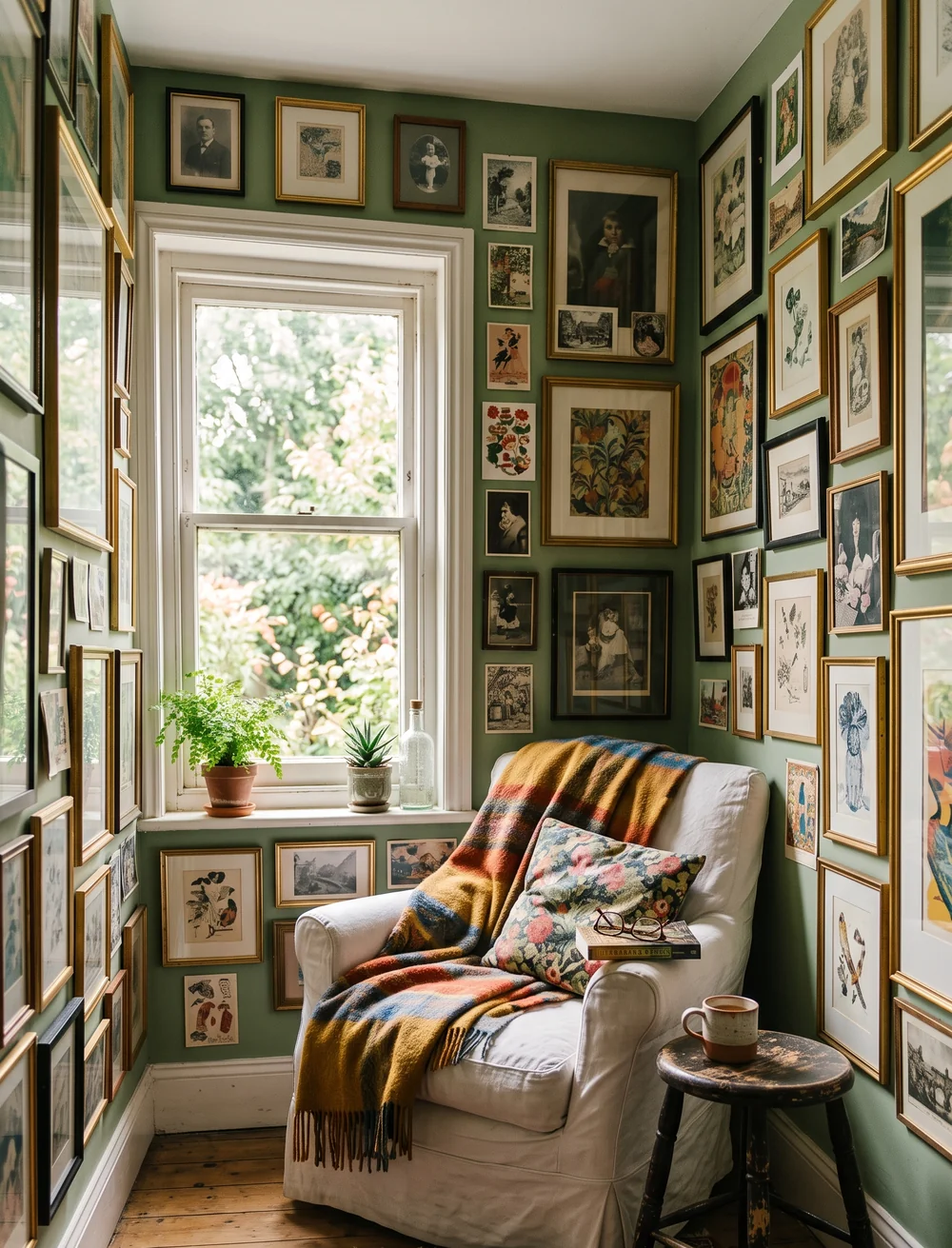 Frame-Covered Reading Nook Corner